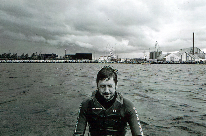 Michael in water, happy!